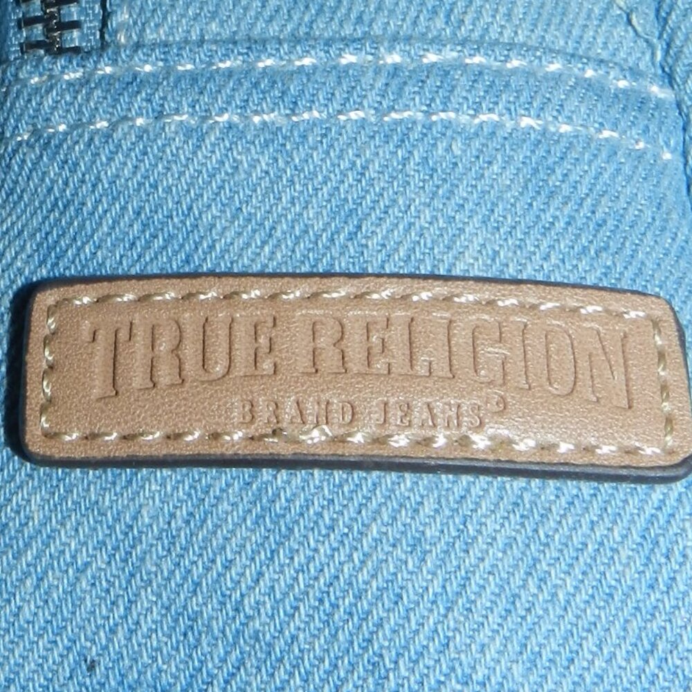 True Religion Stitched Horseshoe Sling Bag light Blue NWT! - Picture 9 of 16